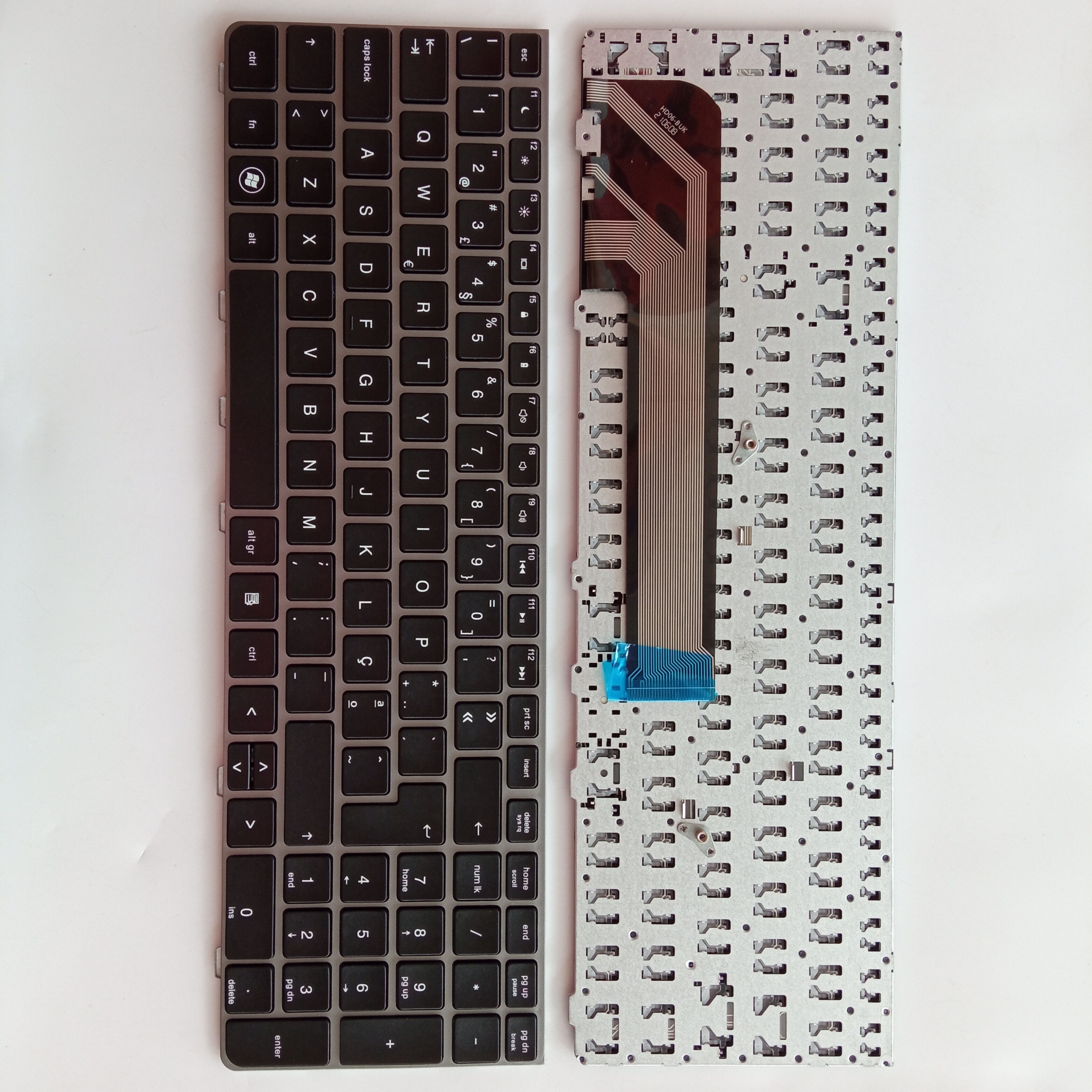 Picture of New Replacement Laptop Keyboard For HP 4530/4530S SILVER FRAME BLACK (OEM) PO Layout